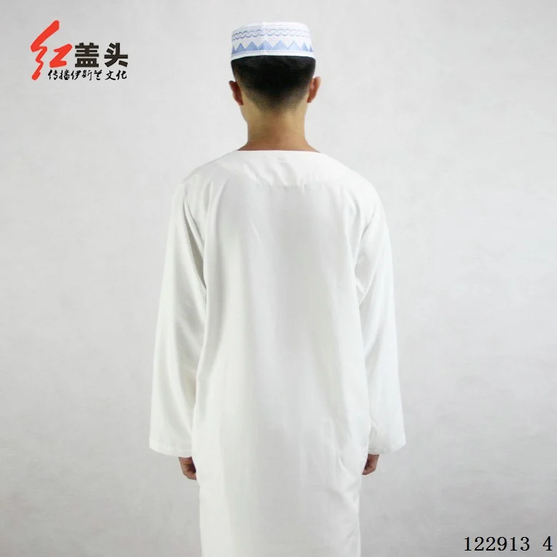 Лето 2016 thobe мусульманская одежда для мужчин хлопок и лен вышивка Т-образным