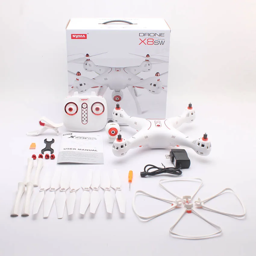 Квадрокоптер Syma X8SW Wi Fi FPV 720P HD камера 2 4G 4CH 6 осевой с барометром высота RTF|rc