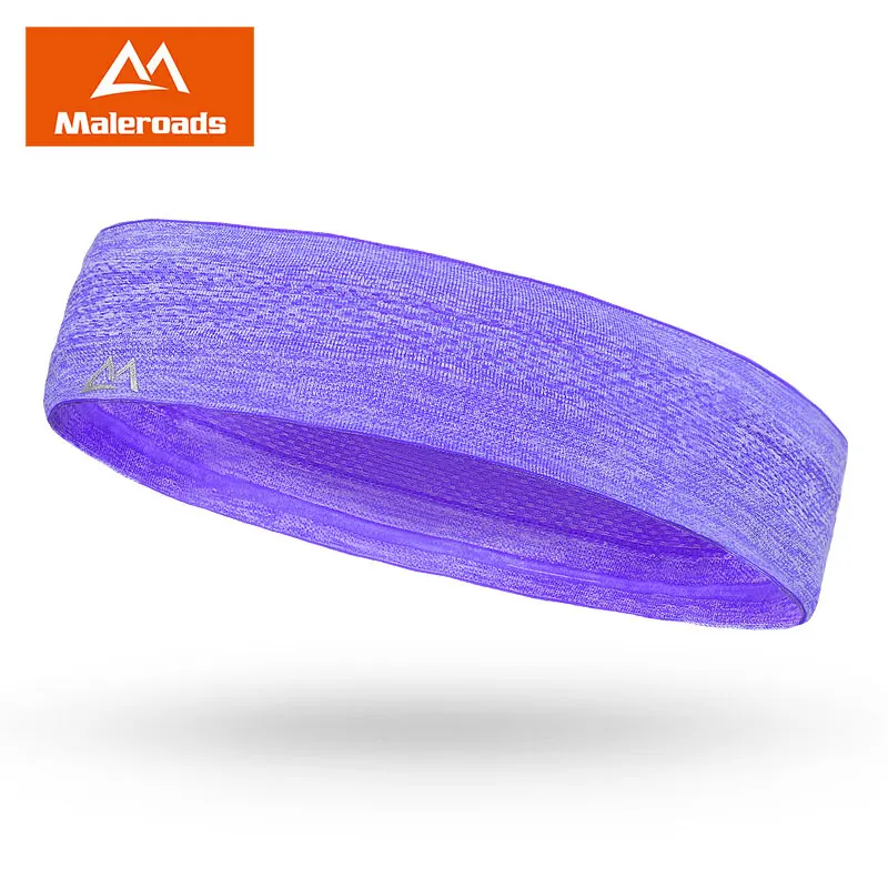 Purple Maleroads, спортивная повязка на голову для мужчин и женщин, повязка на голову, повязка на голову для бега, футбола, тенниса, головной платок, силиконовый Противоскользящий Эластичный Напульсник, повязка на голову - Цвет: Purple
