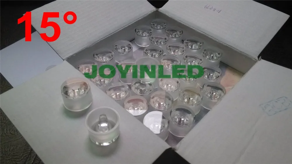 Бесплатная доставка 100 шт./лот водонепроницаемая светодиодная линза 15 градусов 20