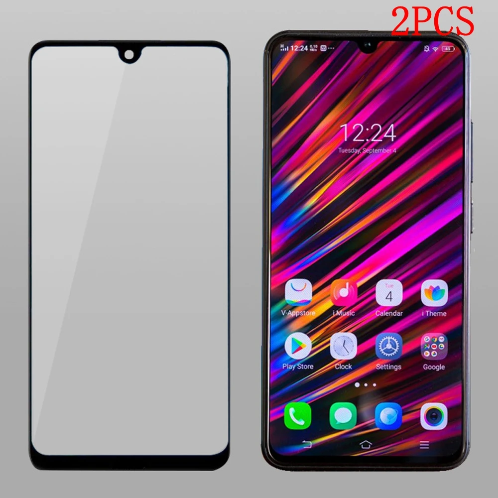 Закаленное стекло с полным покрытием клея для Vivo Y97 2 шт.|Защитные стёкла и плёнки