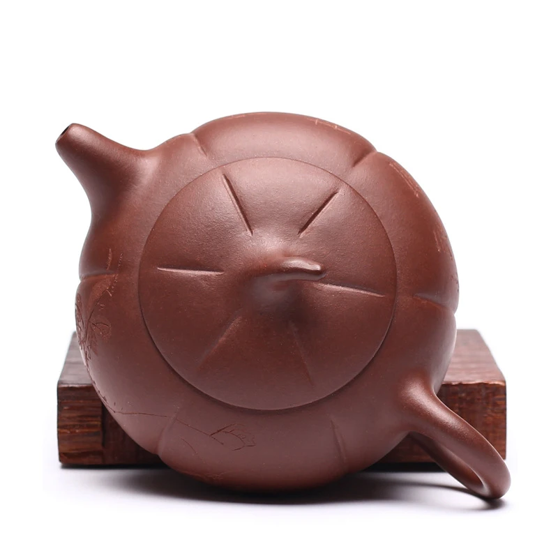 Ручная работа Yixing фиолетовая глина облака перммон плоский чайник чайный набор