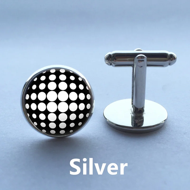 Hot glass dome cufflinks Polka Dot cuff links | Украшения и аксессуары