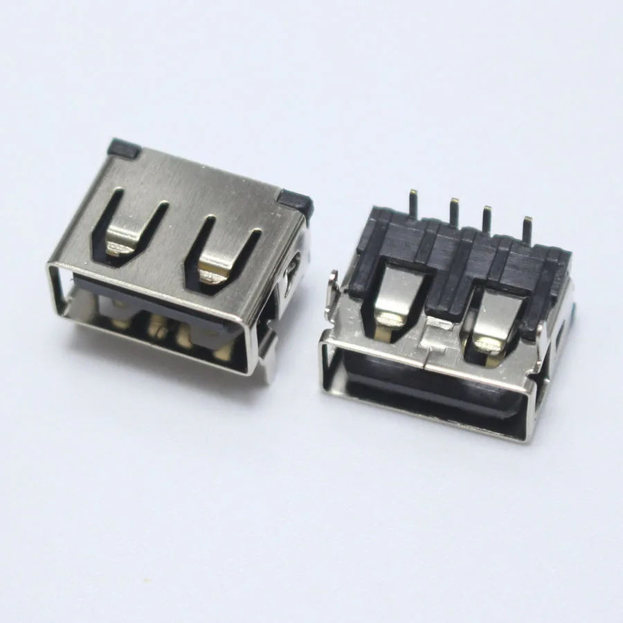10 шт. SMD USB Type A гнездовой разъем черный 4 контактный AF 0 для монтажа печатной платы