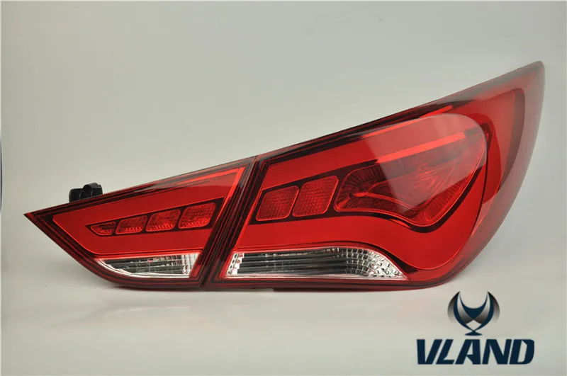 Автомобильный задний светильник VLAND для Sonata, светодиодный задний светильник 2012, 2013,, для Sonata, задний фонарь с DRL+ Реверс+ тормоз