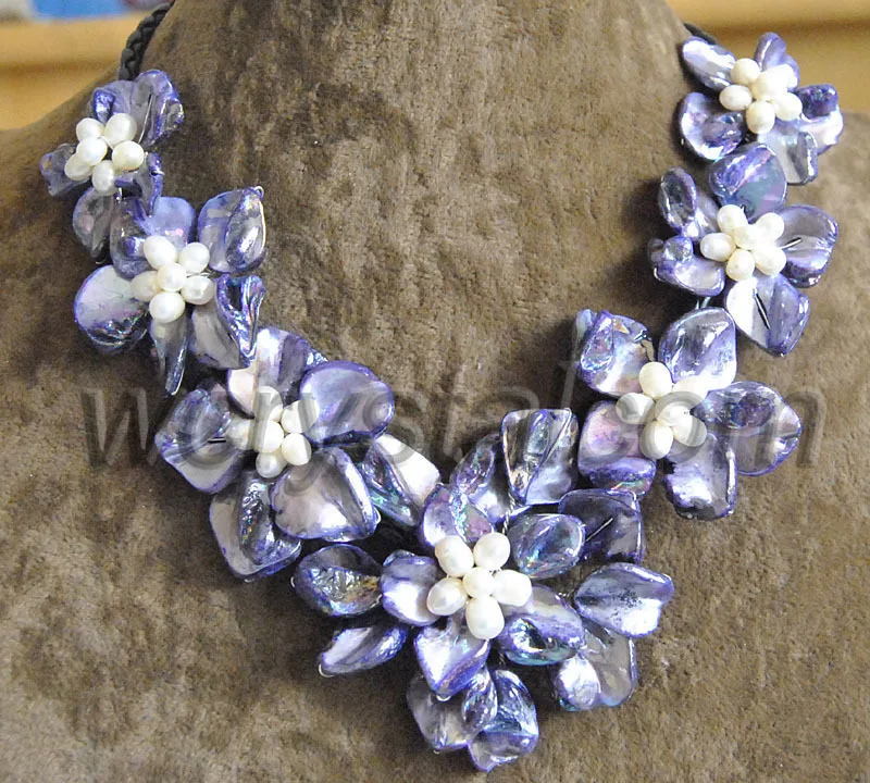 Женское Ожерелье с белым жемчугом семь цветов|bib necklace|necklace necklaceflower necklace |