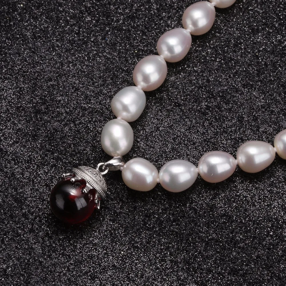 Мода 2017 г. белый жемчуг Цепочки и ожерелья Наборы для ухода за кожей Свадебные 8-9