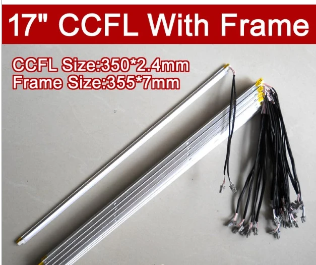 

10PCS 17'' inch dual lamps CCFL with frame,LCD monitor lamp backlight with housing,CCFL with cover,CCFL:350MM,FRAME:355mmx7mm