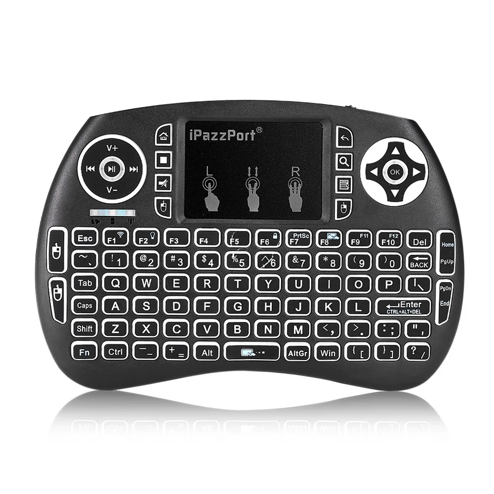 IPazzPort Mini 2 4G Беспроводная клавиатура QWERTY портативная воздушная Мышь тачпад с