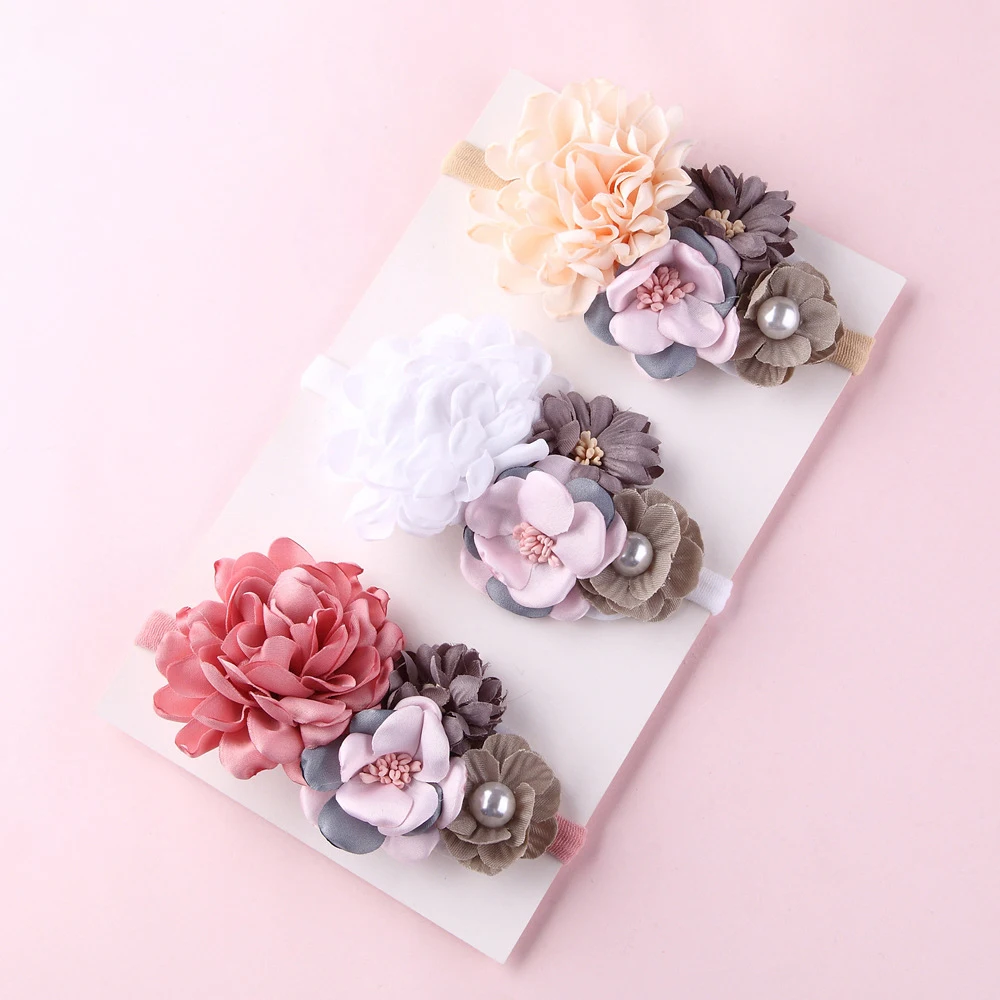 

Top Quality Burned Flower Headband,Girls Rose Flower With Nylon Headband Girls Behemian Headbands Hair Accessories 24pcs/lot