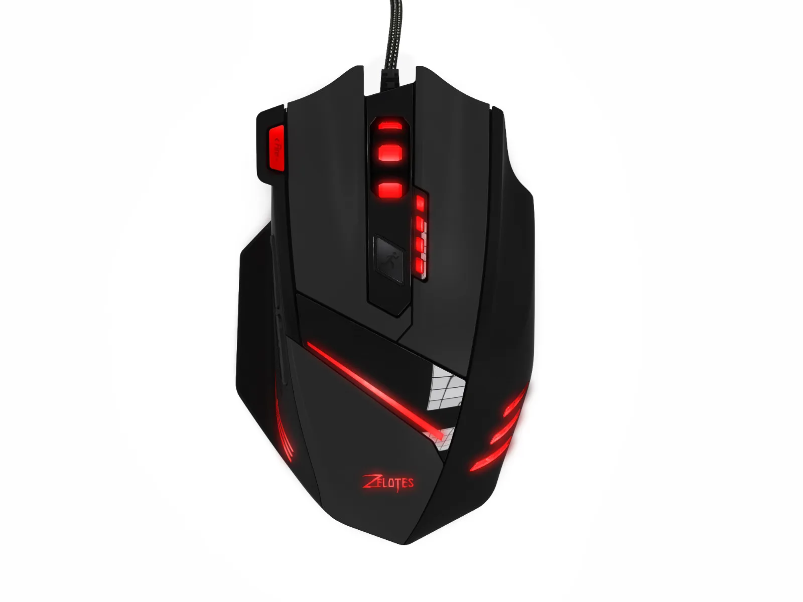 ZELOTES T-60, 7200 dpi, Профессиональная USB Проводная оптическая 7 кнопок игровая мышь для компьютера, ПК, ноутбука, игры# ZS