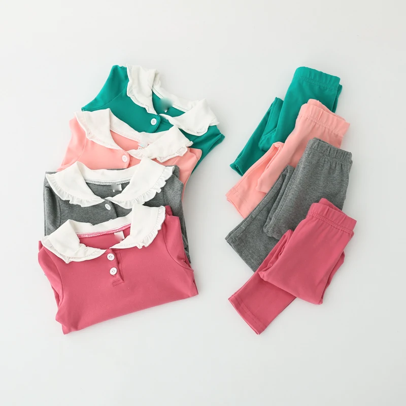 baby pajamas Suit Spring Summer girls Clothing set Kids cotton 2 pcs Children outfit home Tracksuit clothes for sleepwear | Детская