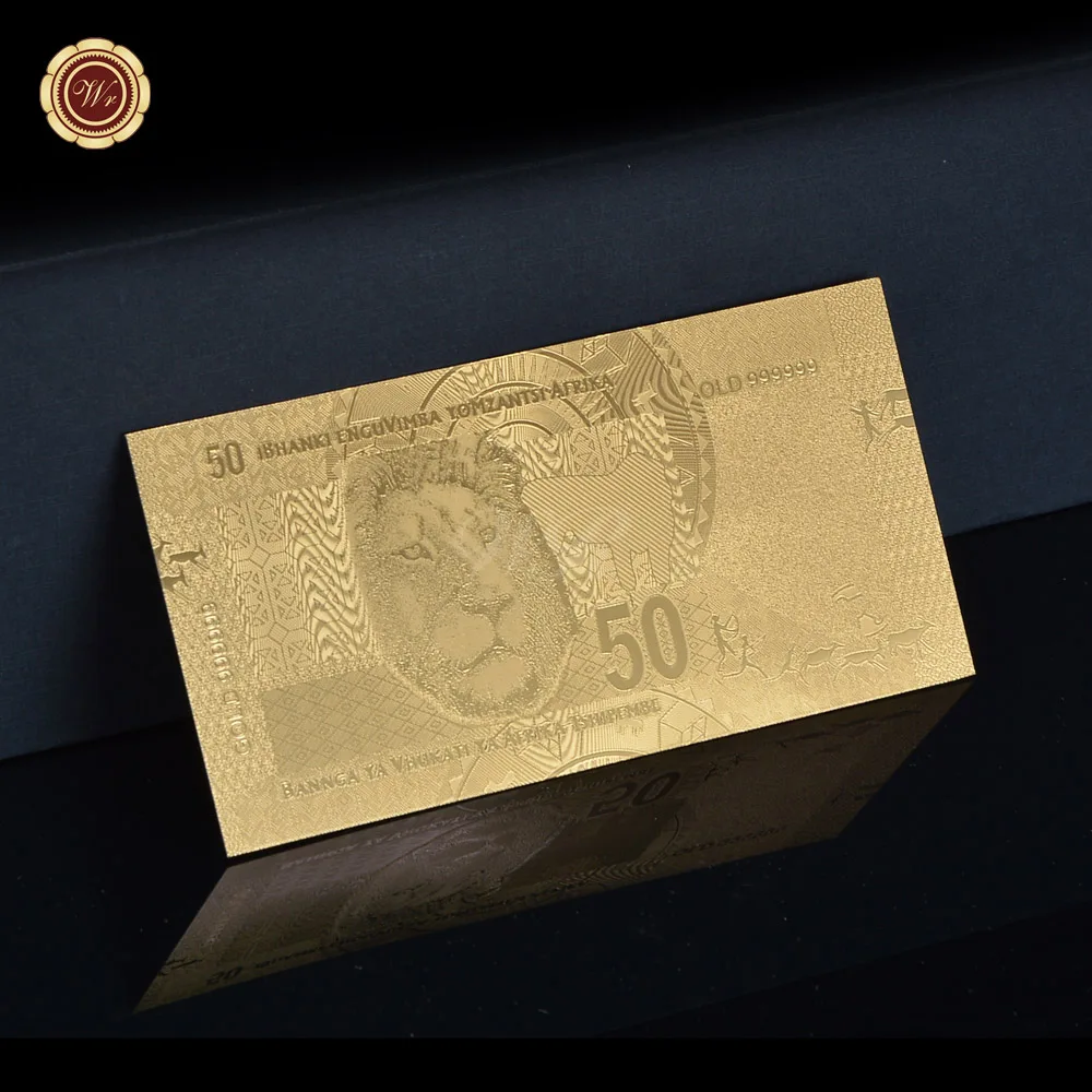 Южная Африка-50 Рэнд Нельсон Мандела металлические золотые банкноты Бизнес