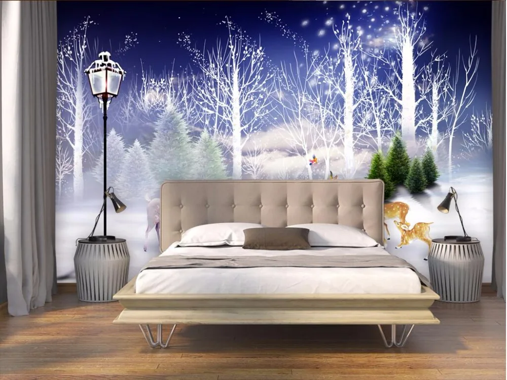

3d wall murals wallpaper for living room walls 3 d wallpaper Elk street lamp home decor Custom mural photo wallpaper painting