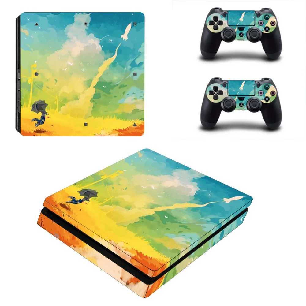 PS4 тонкая кожа Стикеры s для игровая приставка Сони 4 Slim консоли и контроллера