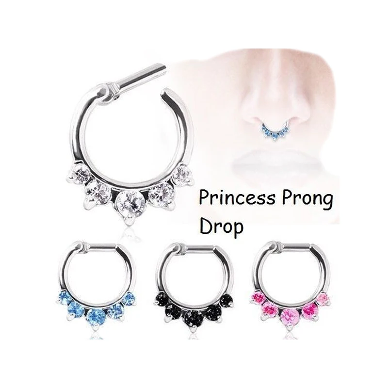 316 L хирургический стальной нос пирсинг Высококачественная циркониевая