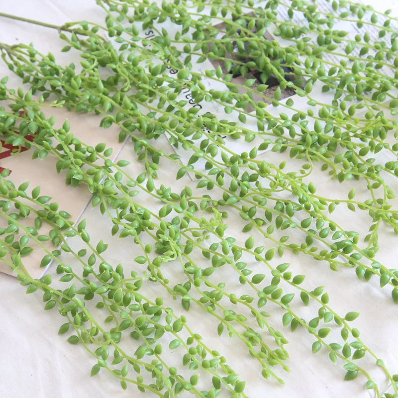 Искусственные каплевидные суккуленты настенные Висячие лозы цветок из ротанга