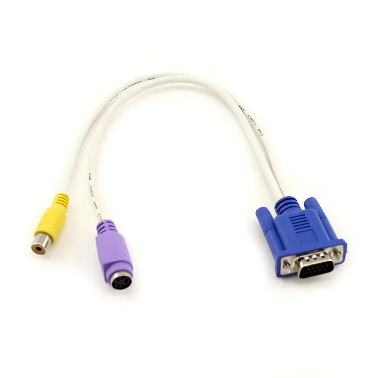 Портативный ПК ноутбук VGA SVGA в S Video адаптеры RCA Plug композитный HD аудио AV TV Out