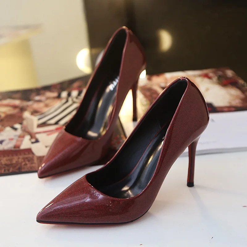 Для женщин Туфли-лодочки мягкое покрытие (флок) заостренный носок -см обувь на