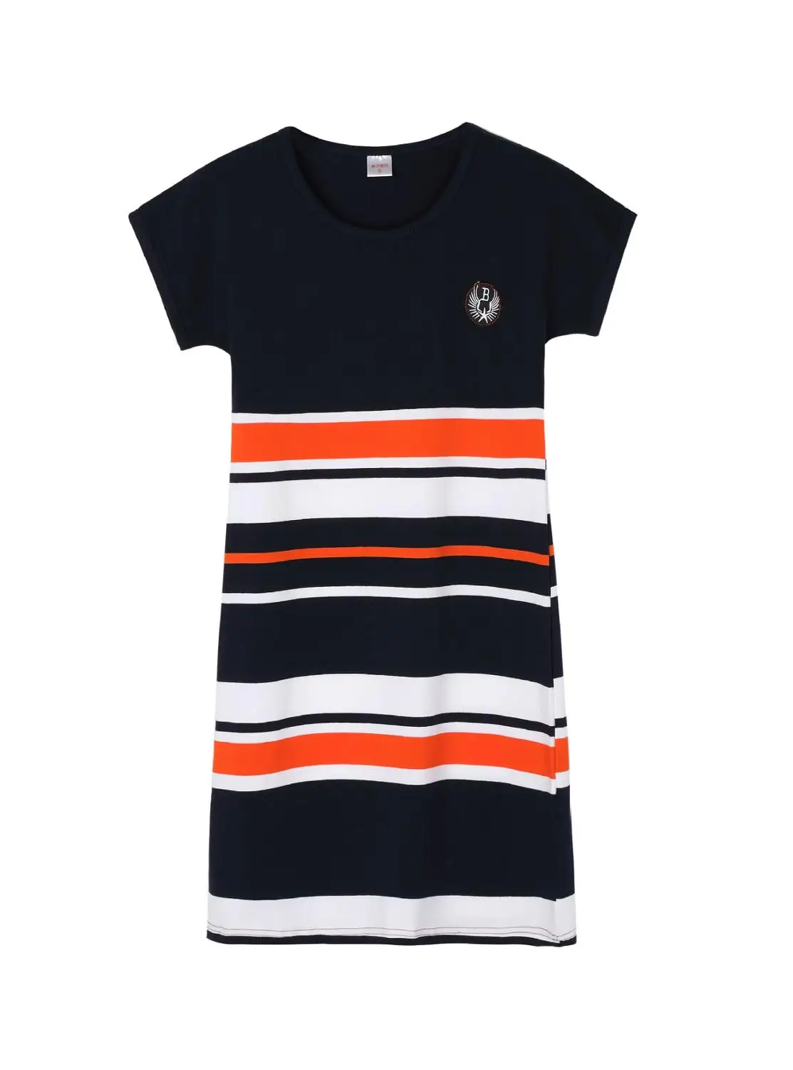 Летняя Повседневная семейная Одинаковая одежда платья средней длины в полоску