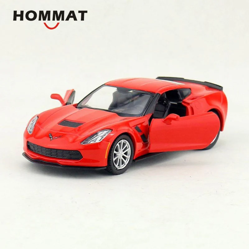 HOMMAT Simulation 1:36 Chevrolet Corvette Grand Sport C7 сплав литая под давлением металлическая игрушка