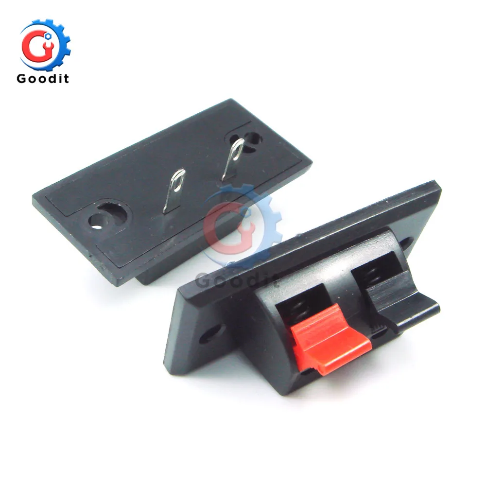 5PCS 2 Way Spring Push Release Connector Speaker Terminal Strip Block | Обустройство дома