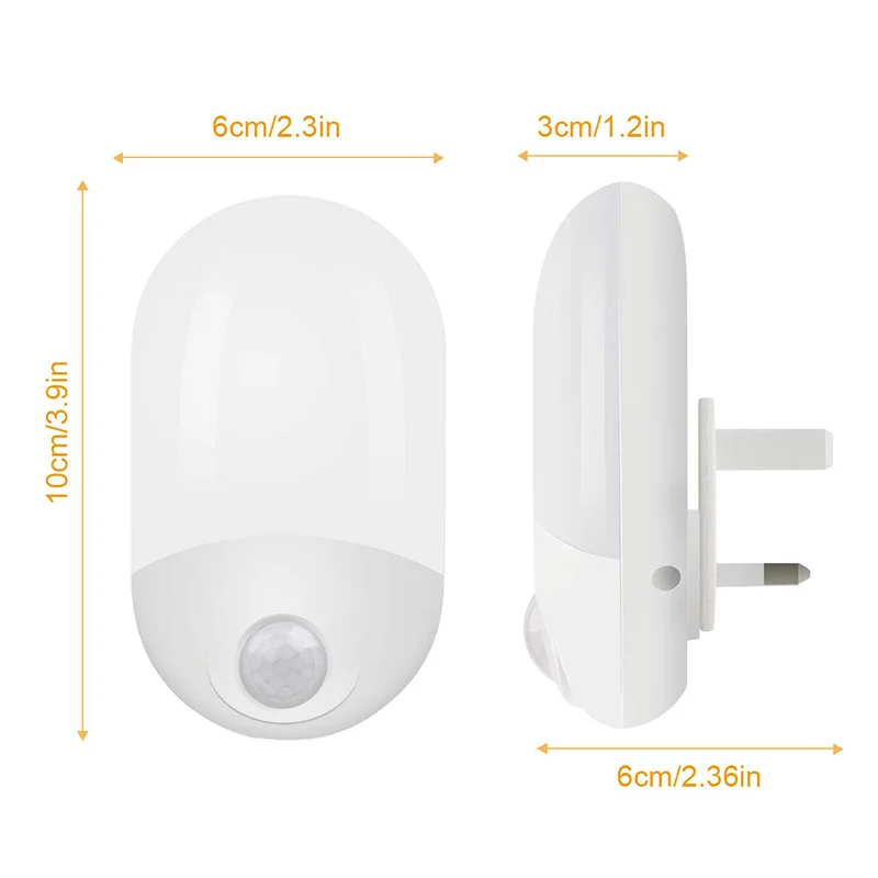 PIR датчик движения ночные светильники Plug and Play светодиодный ночник лампа движение