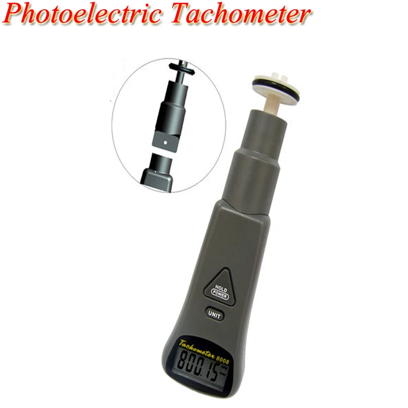 

Handheld Photoelectric Tachometer Dual-use Non-contact / Contact Digital Display Tachometer Speedometer AZ8008