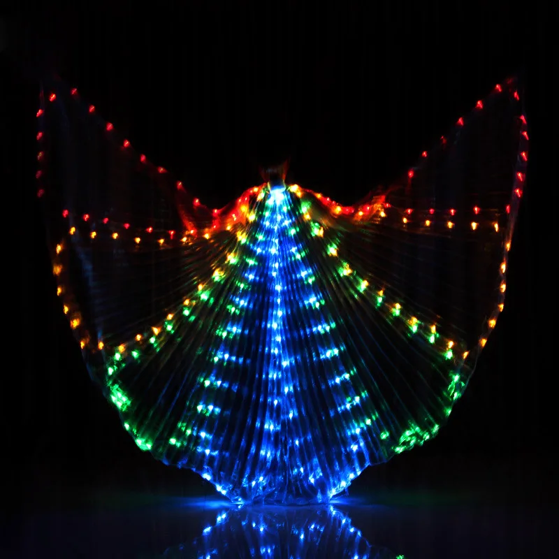 

Flashing LED Belly Dance Angel Isis Wings Butterfly Wings Stage Performance Props Shining Led Wings 360 Degrees