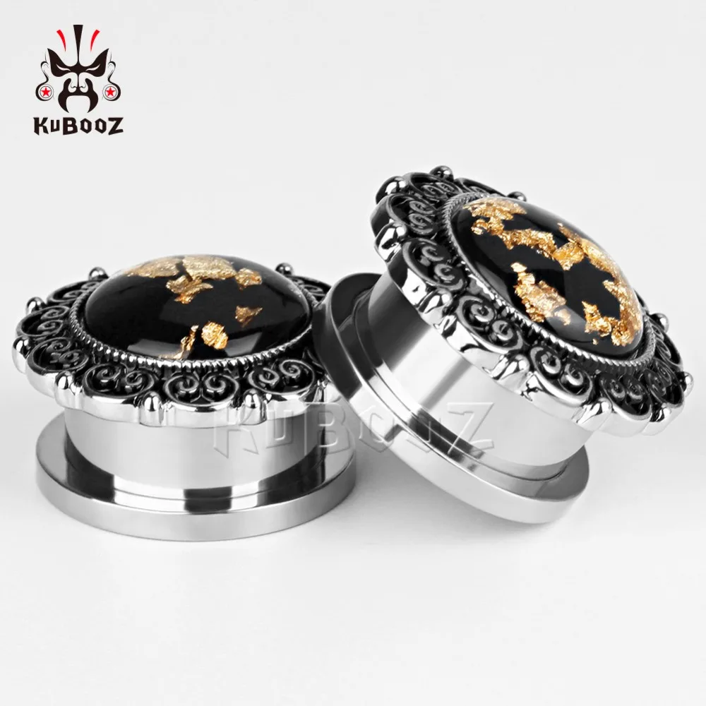 KUBOOZ ювелирные изделия для пирсинга из нержавеющей стали буддизм ушные датчики пробки и тоннели ювелирные изделия для тела смешанный размер Лот