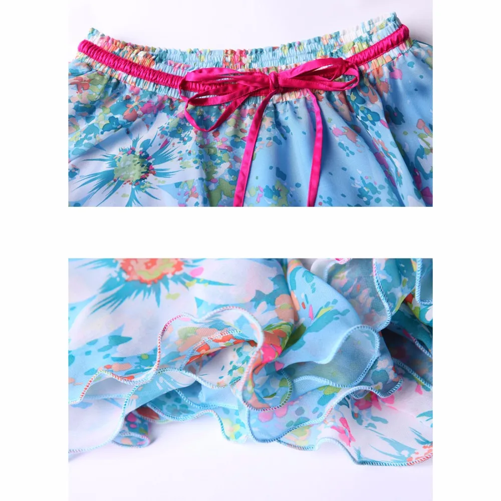 Размера плюс 6XL 5XL XXXXXL модные летние элегантные цветочные шифоновые женские длинные юбки/женские макси пляжные юбки для женщин