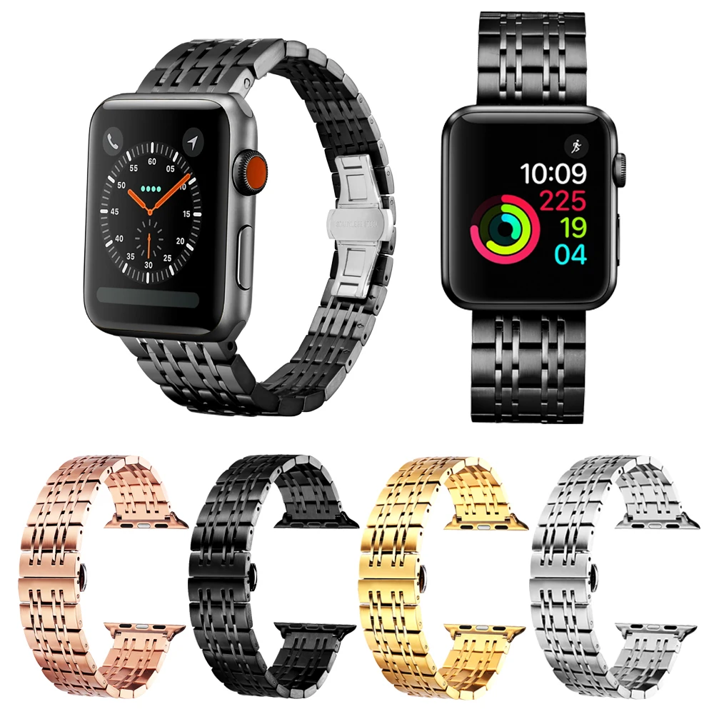 Ремешок для Apple Watch ремешок из нержавеющей стали iWatch 3/2/1 38 мм 42 аксессуары