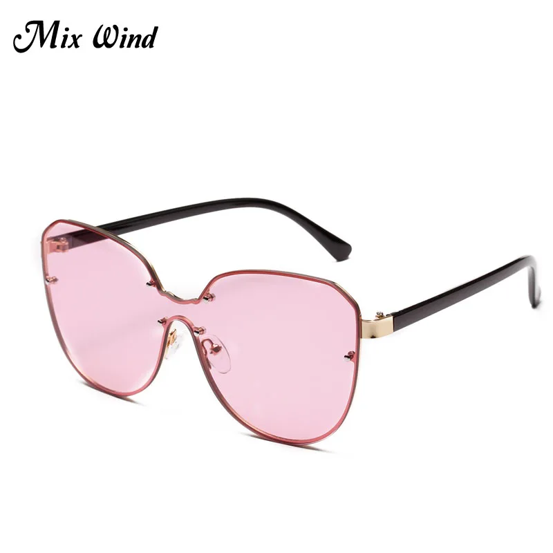 Mix Wind 2018 UV400 Women's Fashion Trend Rivet Sunglasses Women Style Piece Transparent Glasses | Аксессуары для одежды
