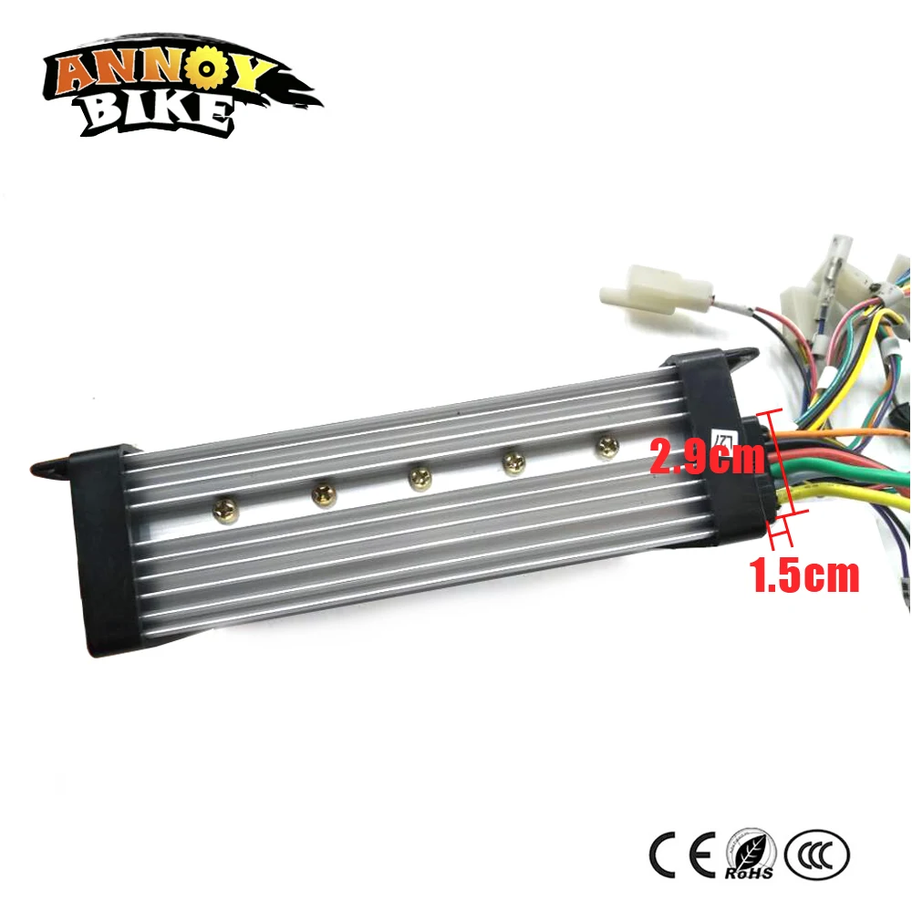 Регулятор вентильного двигателя 36 V/48 V 350W 450W автоматическим распознаванием Синусоидальная волна/синус волна/без зала Сенсор контроллер цилиндрическая литий-ионный аккумулятор/трехколесного велосипеда