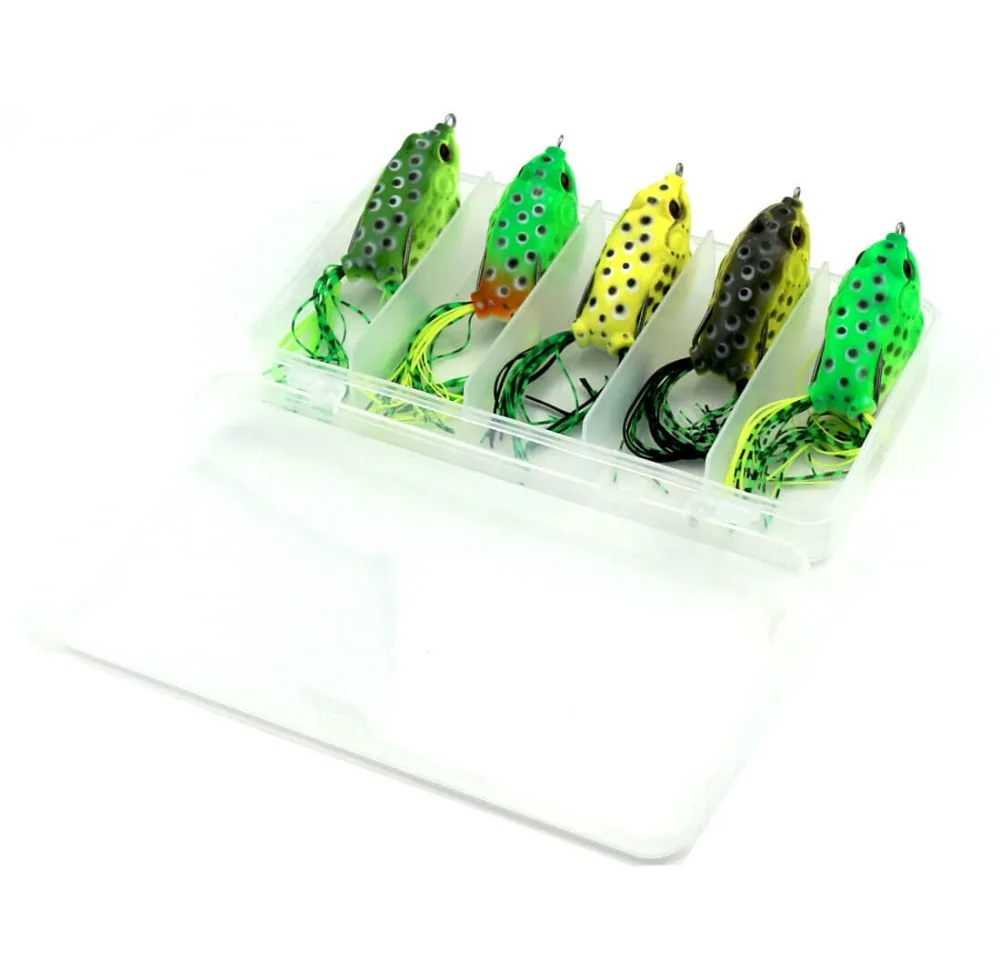 Набор из 6 штук рыболовные приманки Коробка для рыболовных снастей 3D Ray Frog