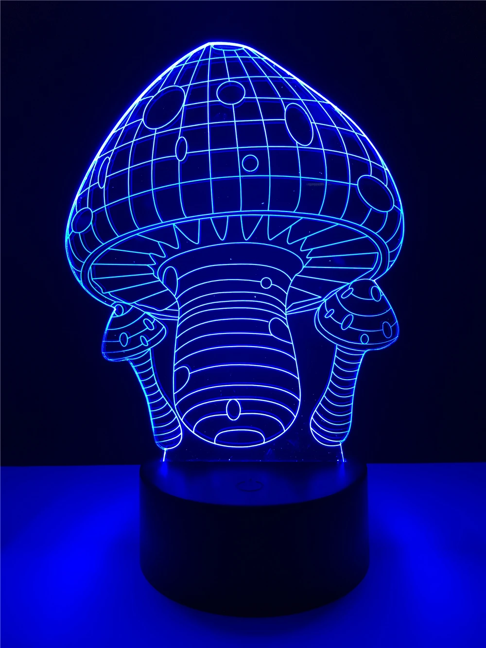 Новый рождественский креативный мультяшный 3D Грибная лампа 7 цветов градиентный