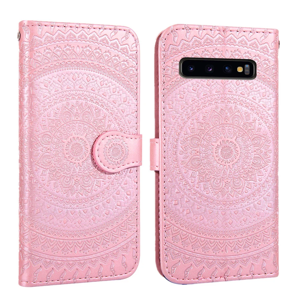

Datura Flower Leather Flip Wallet Cases For Samsung Galaxy S10 5G S10E S10 S9 S8 Plus S7 Edge Magnetic Luxury Frame Card Slot