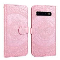 datura flower leather flip wallet cases for samsung galaxy s10 5g s10e s10 s9 s8 plus s7 edge magnetic luxury frame card slot