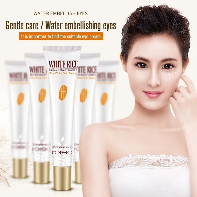 20ml Rorec White Rice Eye Cream Lifting Anti Wrinkles Drops Remover Dark Circles Aging Puffiness Gel Care |