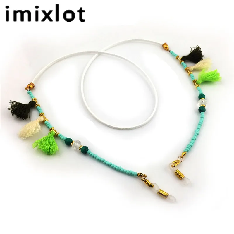 IMIXLOT 1 шт. Красивая Белая металлическая цепочка Ручной работы Бусины для очков