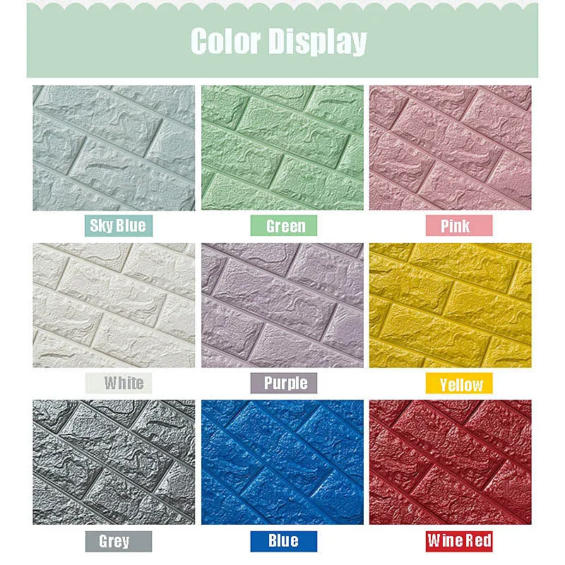 

PVC 3D the living room wall brick pattern wallpaper stickie dormitory bedroom retro brick pattern wallpaper adhesive