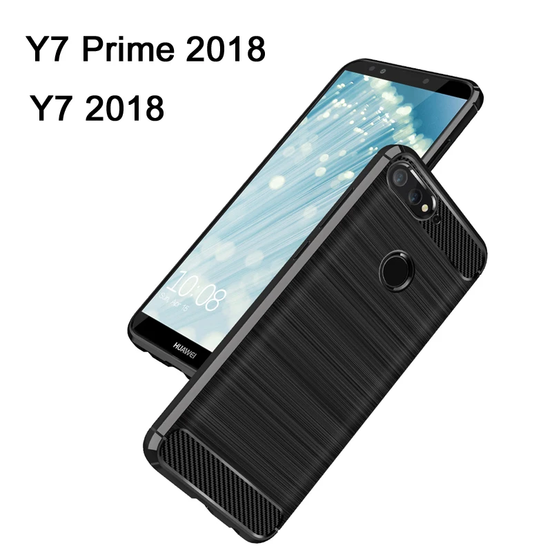 Чехол для Huawei Y7 Prime 2018 чехол из углеродного волокна Y 7 |