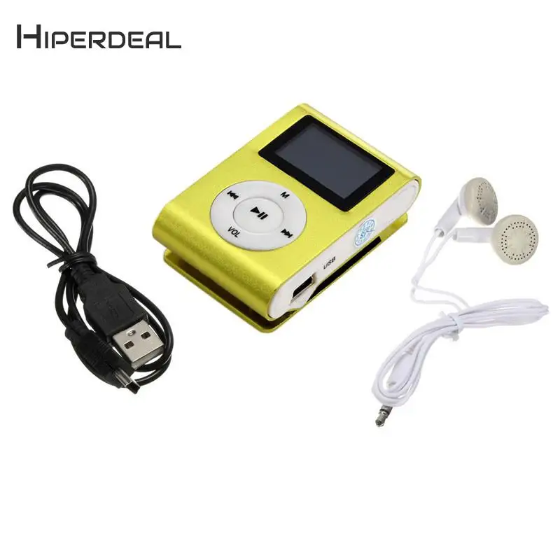 Зеленый металлический цифровой MP3 плеер с клипсой мини USB музыкальный медиаплеер