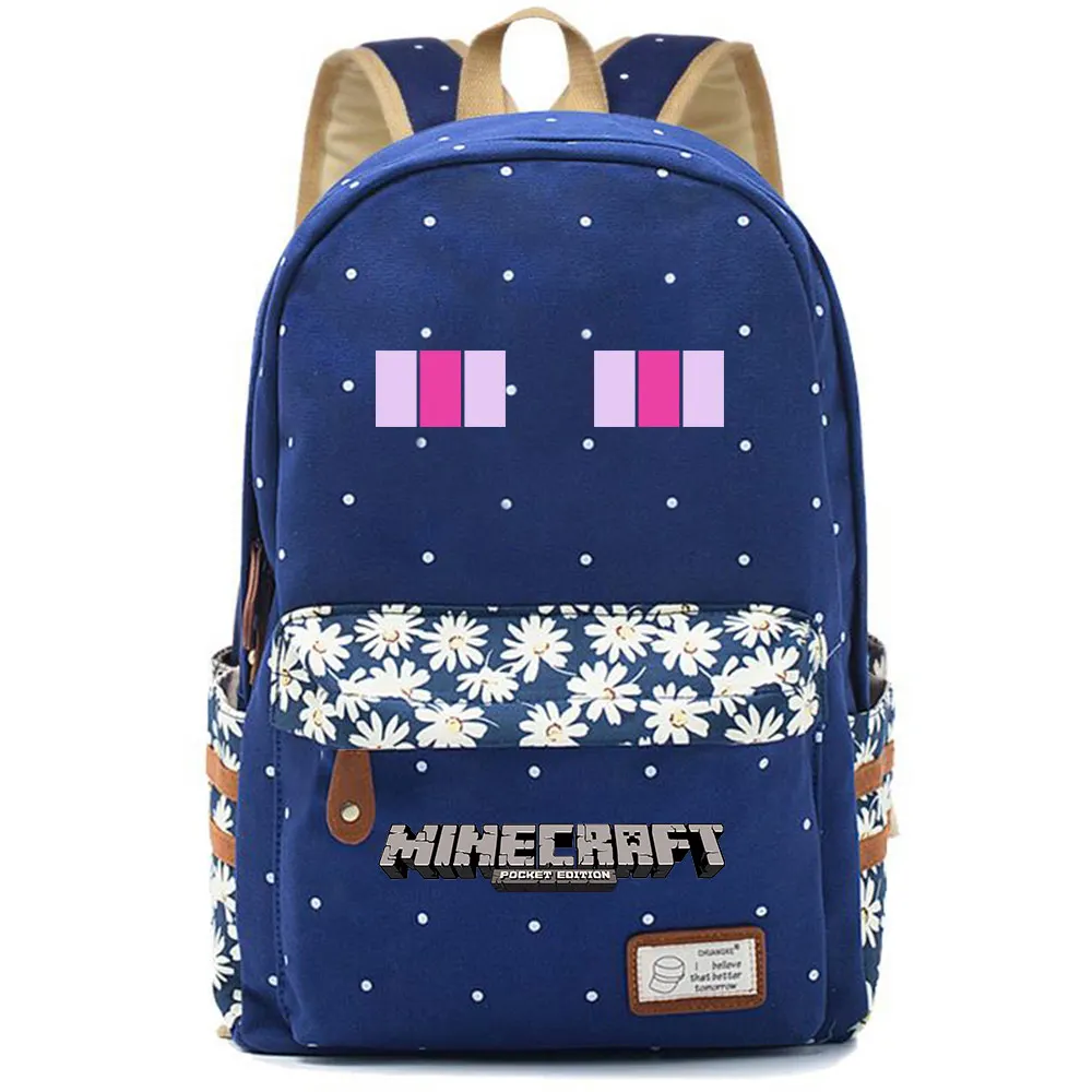 Игры плед глаза MineCraft криперы цветы точка мальчик девочка школьная сумка для