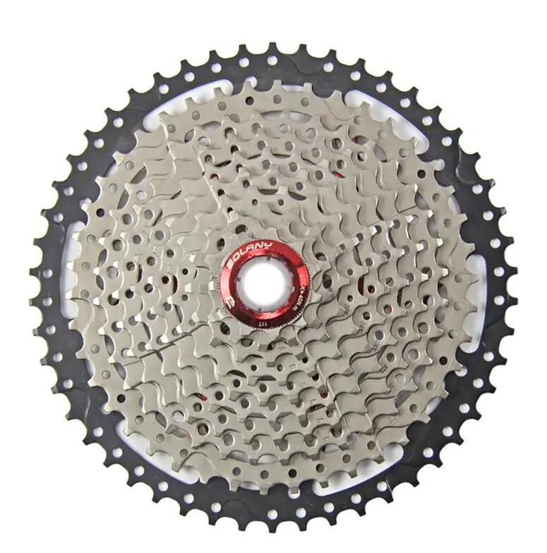 Bolany 10S 30S скорость 11-50T свободное колесо широкое соотношение велосипед горный велосипед маховик Cassete для велосипеда аксессуары - Цвет: 11-50T Red cover