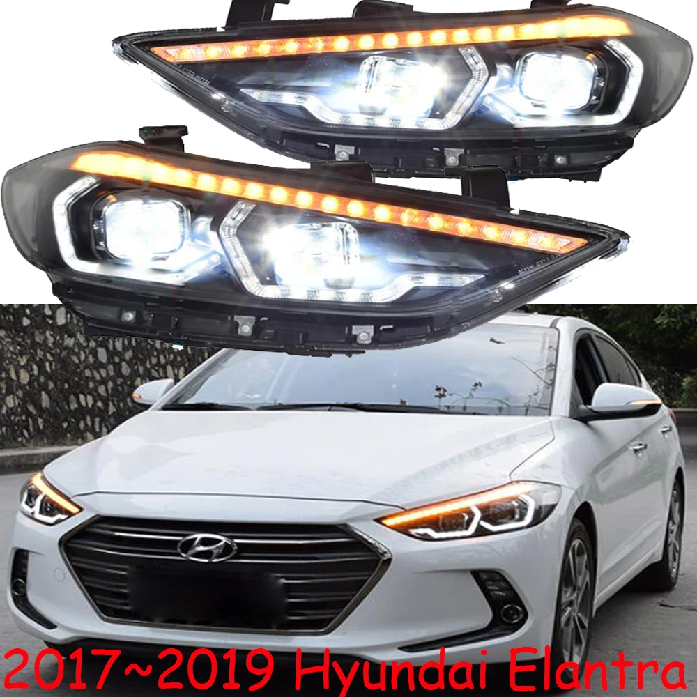 Один комплект автомобильный Стайлинг для фары автомобиля Hyundai Elantra 2017 2018 DRL