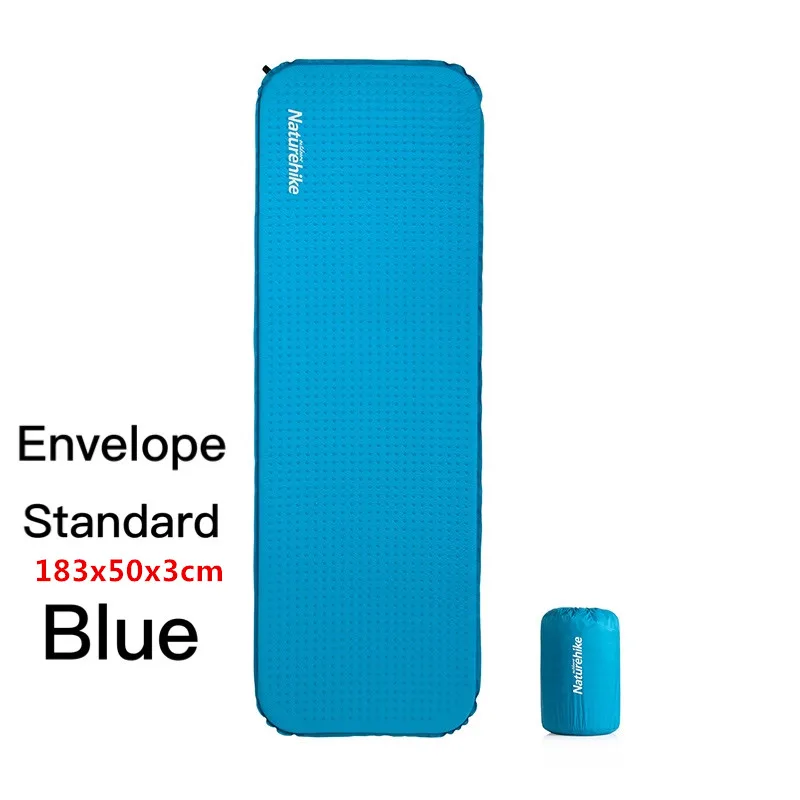 En-standard-blue Naturehike матрас для кемпинга удлиненный Самонадувающийся коврик для кемпинга Высококачественная губка коврик для сна для походов на открытом воздухе - Цвет: En-standard-blue