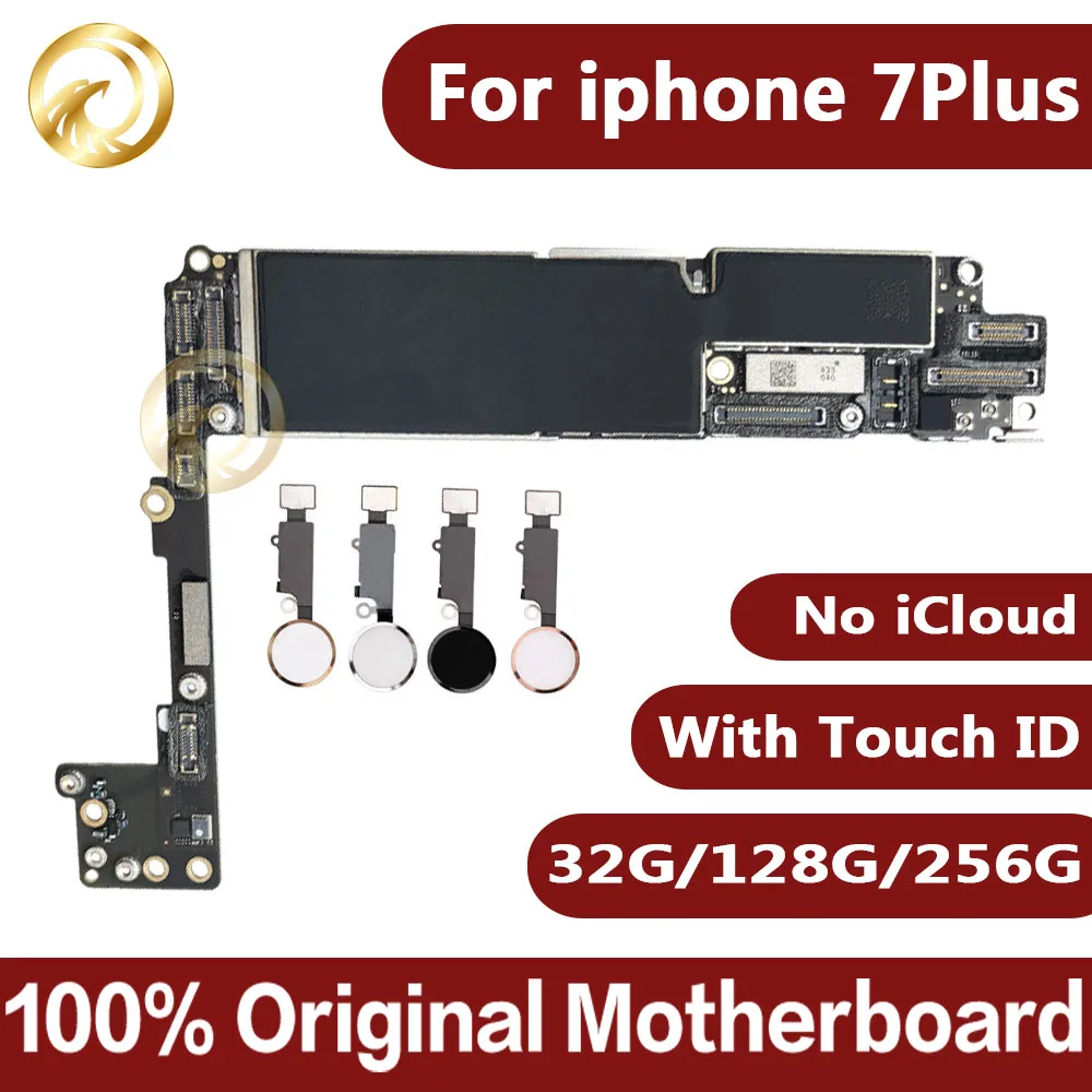 Разблокированная материнская плата для iPhone 7 Plus 32 Гб 128 ГБ 256 оригинальная б/у без