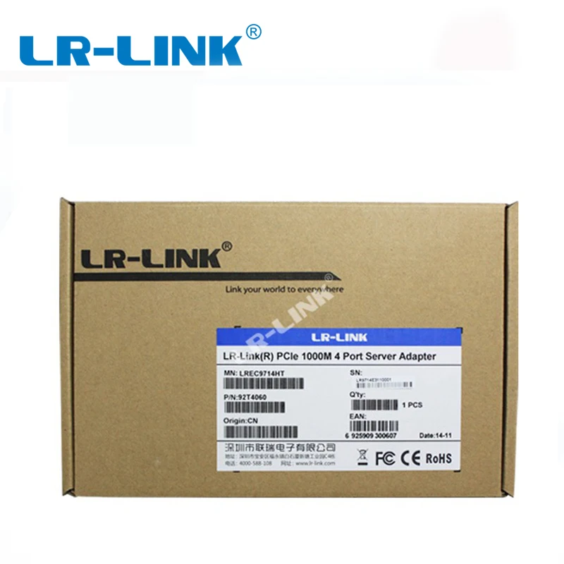 LR-LINK 9724PT Gigabit Ethernet сетевой адаптер Quad Порты и разъёмы PCI Express карты 1000 МБ Intel I350-T4