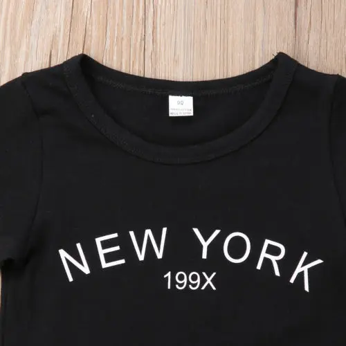 Комплект из 2 предметов для новорожденных футболка маленьких девочек платье с